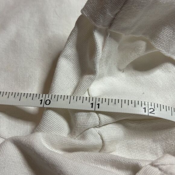 𝅺ambience Apparel white denim shorts cuffed hems four pockets belt loops SZ 2X - Picture 11 of 12